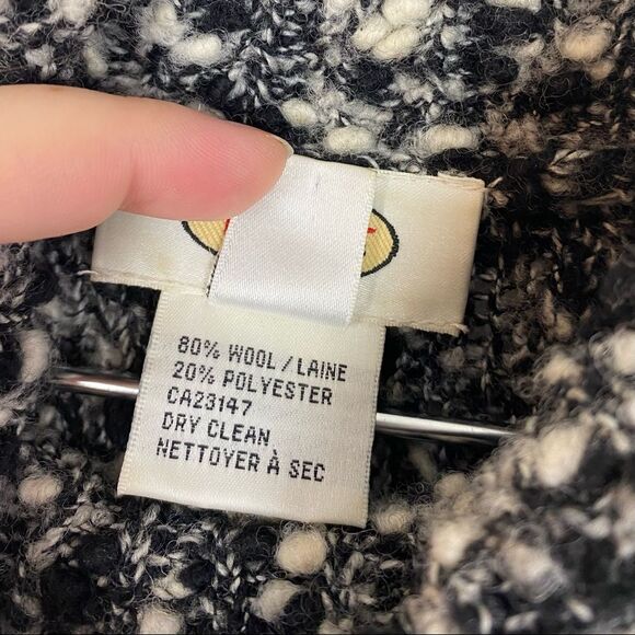 Talbots Wool Blend Turtleneck Black and White Sweater - Picture 6 of 6